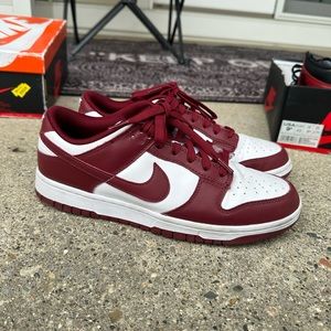 Size 10.5 - Nike Dunk Low Retro Team Red 2022 Burgundy Leather